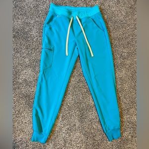 Figs Zamora scrub bottoms. Size Small. Teal. Barely worn!